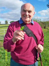 John with a 4 leafed clover